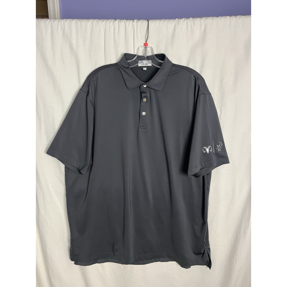 Peter Millar Summer Comfort Polo Men's XL Gray Nemacolin Resort Golf
